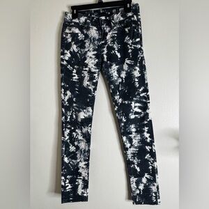Miss Me Tie-Dye Skinny Jeans in Black and White